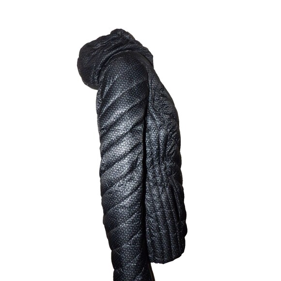 Michael Kors Packable Puffer Jacket Coat Hooded Signature All Over Print Medium - Picture 7 of 16